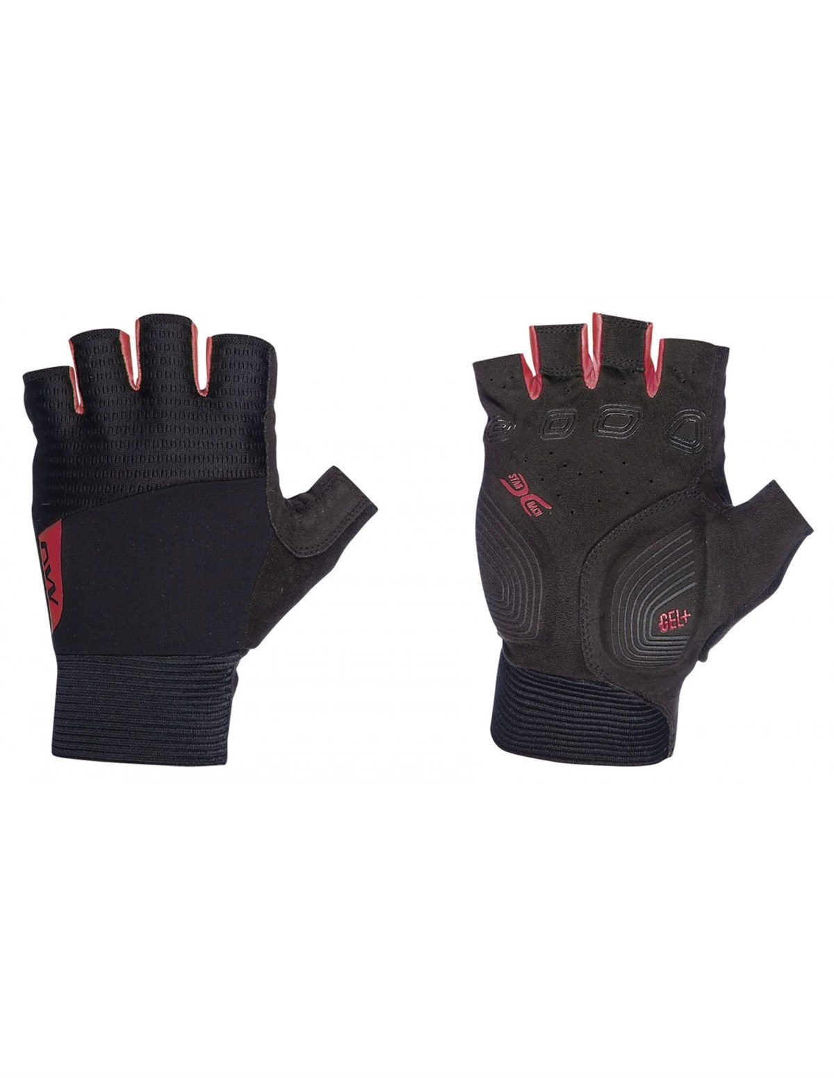 Northwave NW63 Short-Finger Cycling Gloves, Black/Red