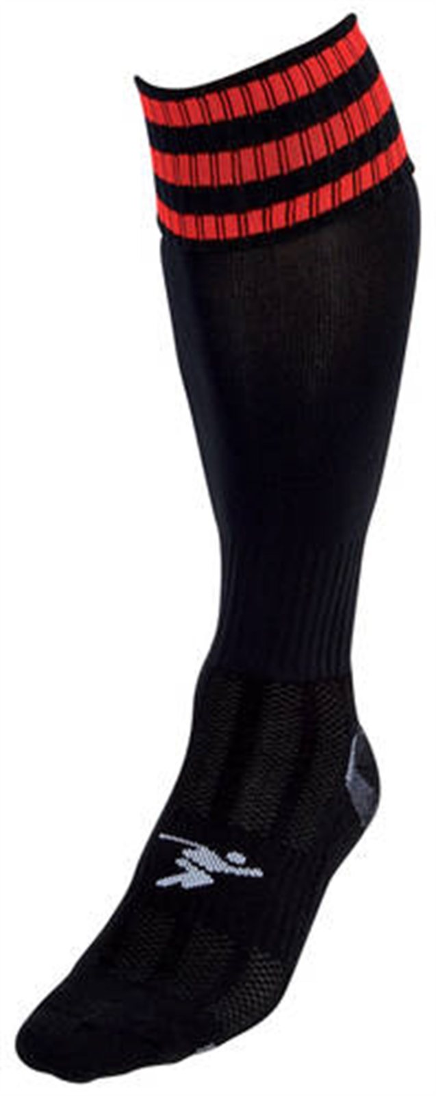 Futbol Çorap 3 Stripe Pro Genç Siyah/Kırmızı