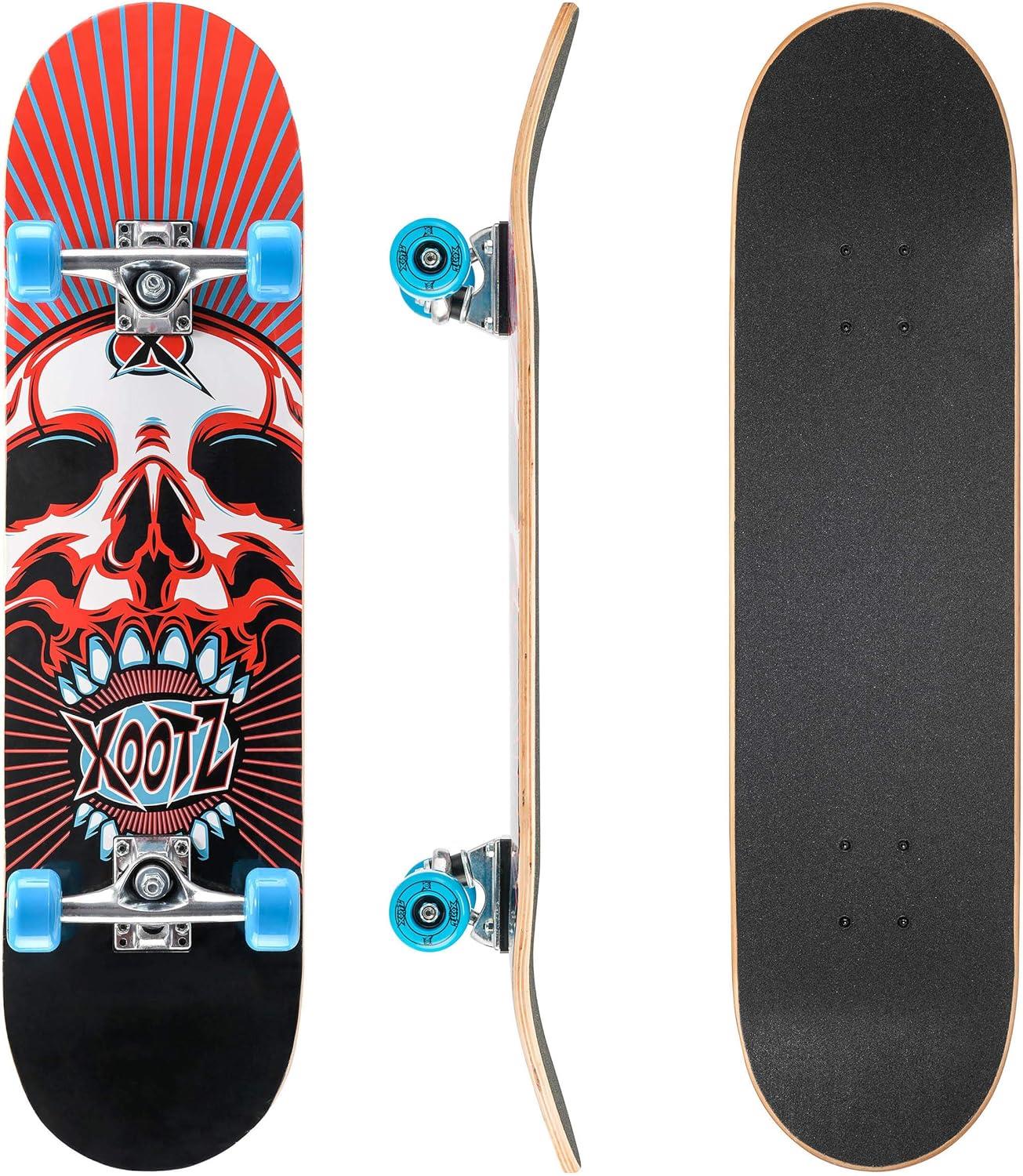 Xootz RD TY5759 31-inch Skull Doublekick Skateboard