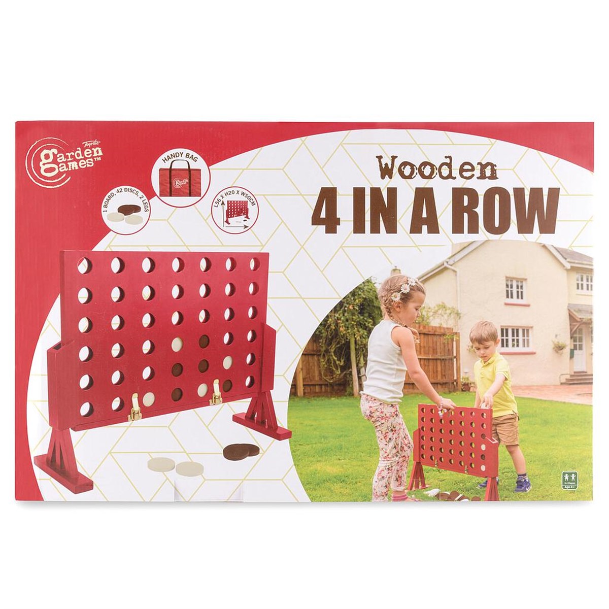 Garden RD TY5966 Wooden 4 in a Row Game