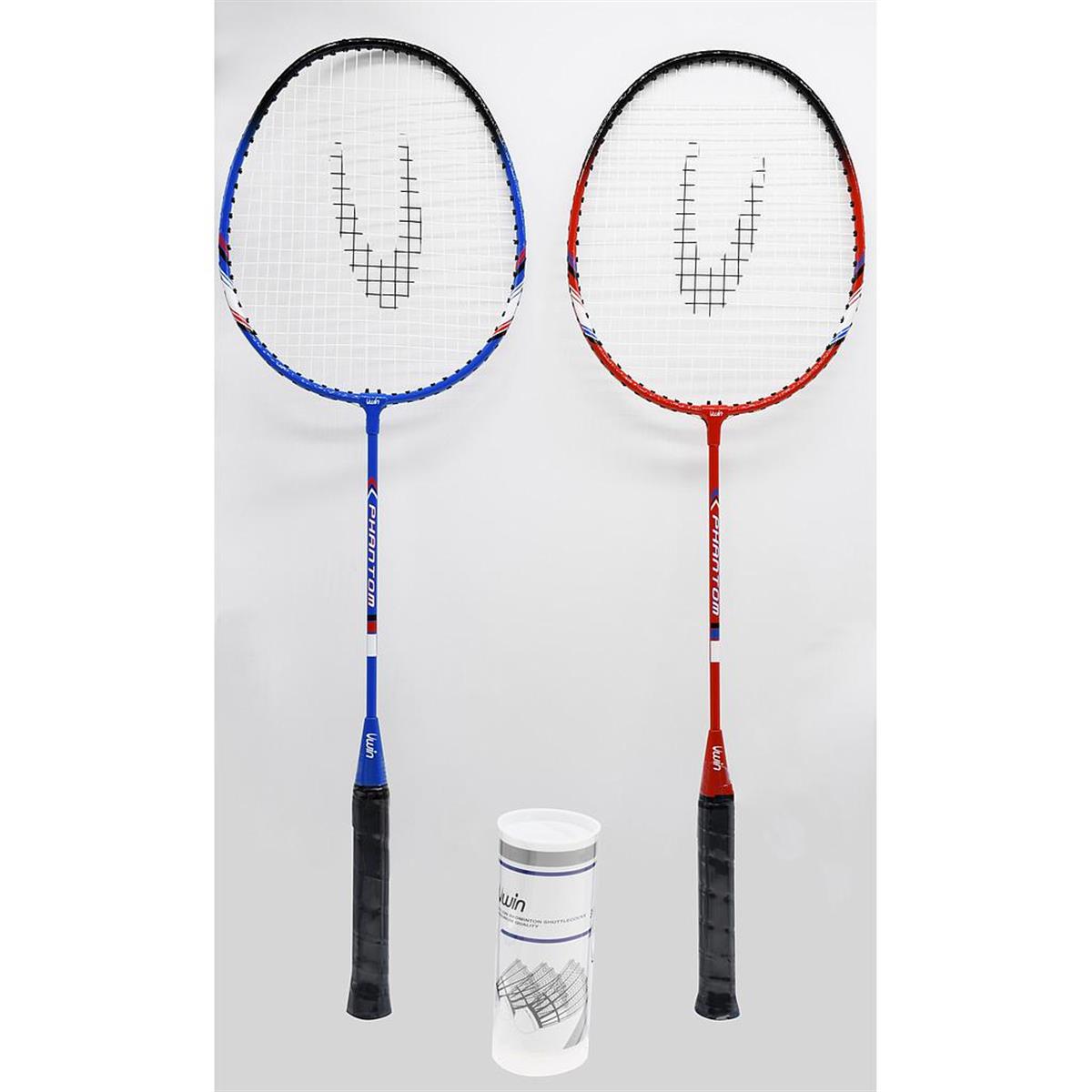 Uwin Phantom badminton racket set for 2, RD UBR101