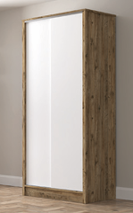 Max SA FRN-10016 BY_AC Helen Wardrobe, White/Atlantıkcam, 94 × 190 × 53 cm
