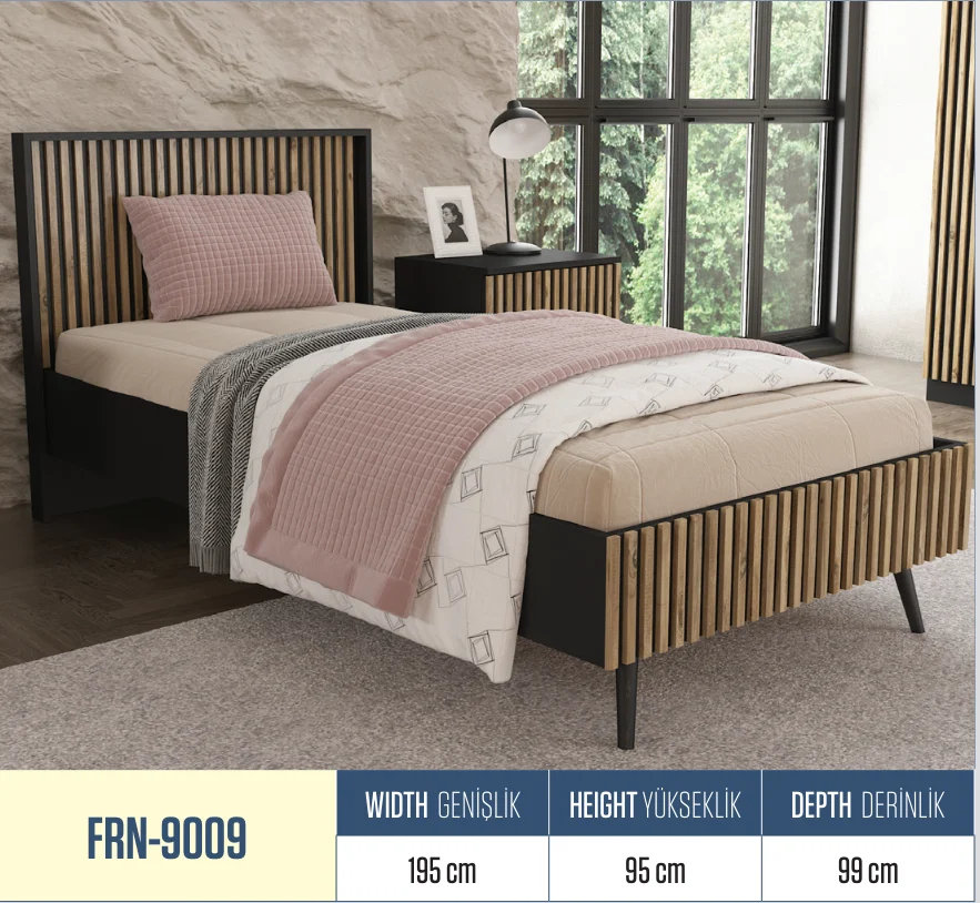 Zebra Tek Kişilik Yatak Atlantik Çam 195CMX95CMX99CM