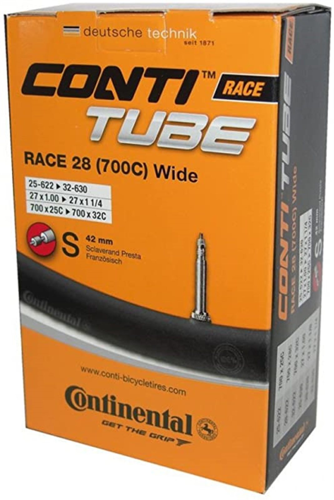 Continentl WN 1032843500 Race 28 велосипедная камера 700x23/32