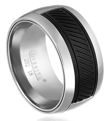 Love Ring LVR202-24 Yüzük Siyah/gümüş
