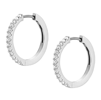 Fossil JA7234-040 Серебристые серьги-кольца