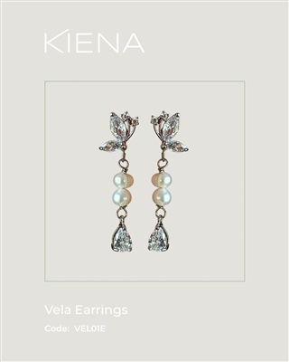 Kiena Vela Earrings VEL01E Silver