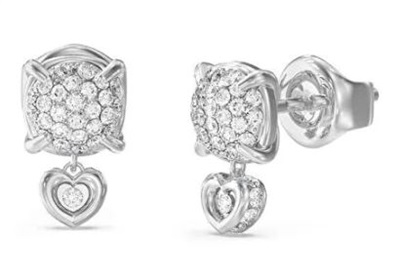 Guess L.o.v.e. JGUJUBE05468JWRHTU Серебристые серьги