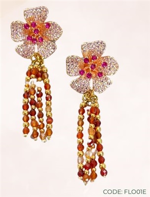 Kiena Florina FLO01E Pink Earrings