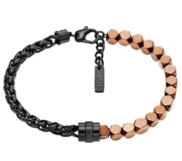 Diesel DJDX1648-931 Bilezik Siyah/rose Gold