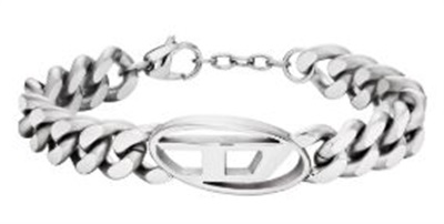 Серебристый браслет Diesel DJDX1432-040