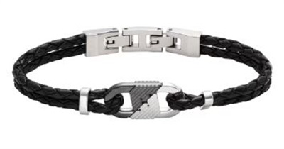 Emporio Armani AJEGS3171-040 Bilezik Siyah/gümüş