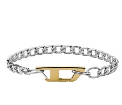Серебристый браслет Diesel DJDX1338-040