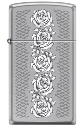 Зажигалка Zippo Roses And Lattice Z-CI406846-1610 (1610-061834), серебристая
