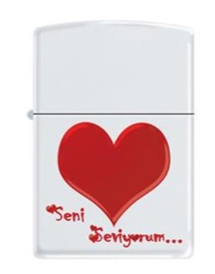 Zippo Design 45-SENI Seviyorum Z-CI007301-214 Lighter, White