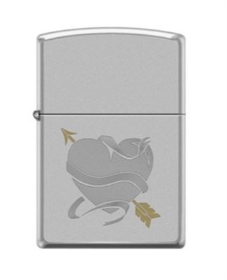 Zippo Z-AE400396-205 Lighter (205-055346) Silver Heart And Arrow