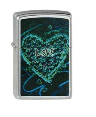 Zippo Love Z-CI001638-207 Çakmak (207-005373) Siyah Yeşil