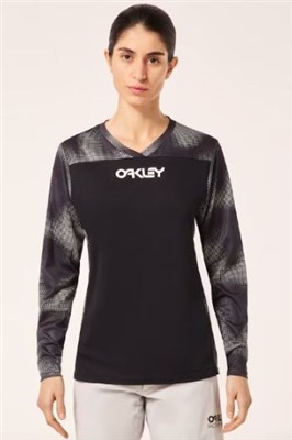 Oakley W Maven Coast LS Jersey FOA500570 T-Shirt Siyah/gri 9YM