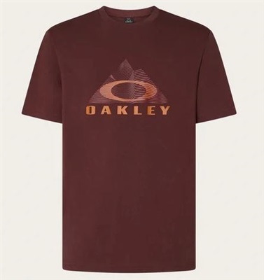 Oakley Lined Mountain Bark T-Shirt FOA406222 9B2 Burgundy