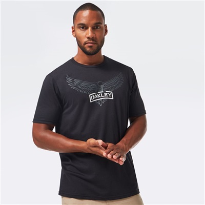 Oakley SI Oakley Eagle Tab Tee FOA402827 T-Shirt Siyah 02E