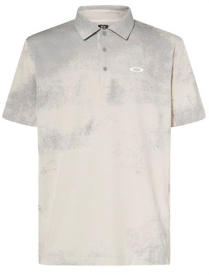 Oakley Exposure Print FOA406811 Polo Shirt Grey Cream 7CC