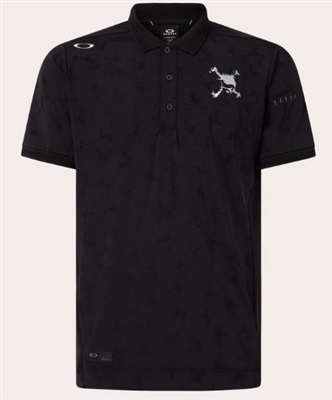 Oakley Skull Cool Stretch Breath Polo Shirt FOA406431 02E Black