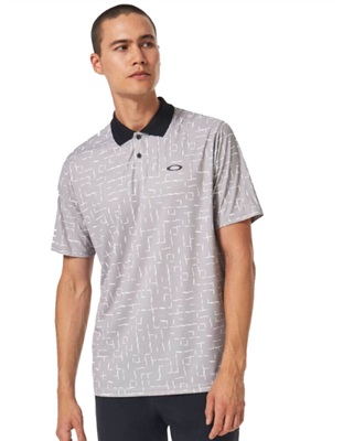Oakley Divisional Print FOA403086 Polo Shirt Grey 9G2