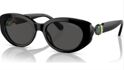 Swarovski SW5679544 (SK6002) — чёрные солнцезащитные очки cat-eye