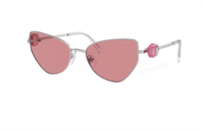 Swarovski SW5679531 — серебристые очки cat-eye