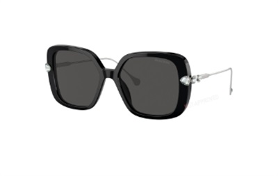 Swarovski SW5679543 SK6011EL Black Oversized Sunglasses