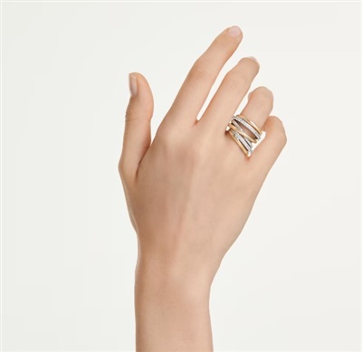 Swarovski Hyperbola SW5740411 5740412 Gold-Tone Cocktail Ring