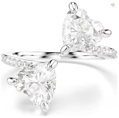 Swarovski Mesmera Attract открытое кольцо Heart Cut SW5705592, серебристое 5705595