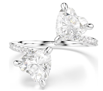 Swarovski Mesmera Attract Open Ring, Heart Cut, SW5705592