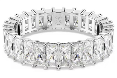 Кольцо Swarovski Matrix с багетной огранкой SW5693406 5693408, серебристое