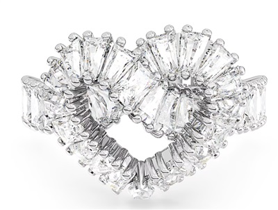 Swarovski Matrix Heart cocktail ring SW5648290, silver 5648293