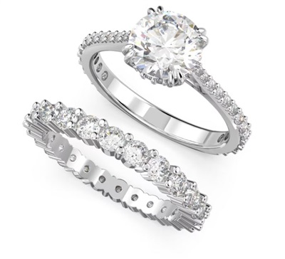 Swarovski Constella SW5649215: набор из 2 серебристых колец
