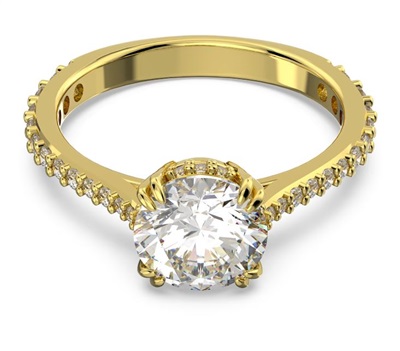 Swarovski Constella SW5642619 Gold-Tone Cocktail Ring