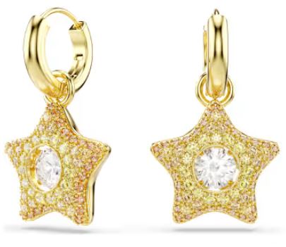 Swarovski Sublima SW5755274, золотистые серьги-подвески