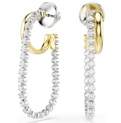 Swarovski Hyperbola:pe Hoop 5749366 — серьги-кольца, серебро/золото