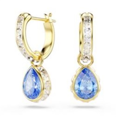 Swarovski MP Chroma:pe MN Hoop Drop Pear 5757815 — синие и золотистые серьги