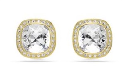 Swarovski Una:pe Stud Cushion 5764762 Gold Earrings