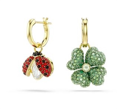 Swarovski Idyllia SW5742681 Gold-Tone Drop Earrings Set, 3 Pieces
