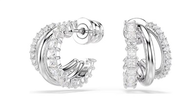 Swarovski Hyperbola SW5737110, белые серьги-кольца