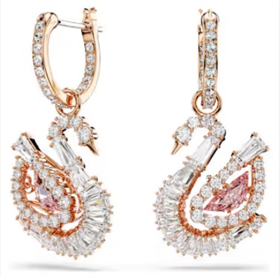 Swarovski Swan Drop Earrings SW5732415 Pink