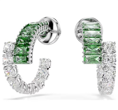 Swarovski Matrix halka küpeler SW5732264 Yeşil