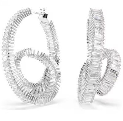 Swarovski Matrix halka küpeler SW5727113 Gümüş