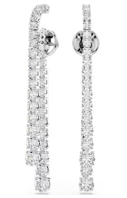 Swarovski Matrix SW5709257 — серебристые серьги-подвески