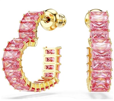 Swarovski Matrix Hoop Earrings SW5706340 Pink