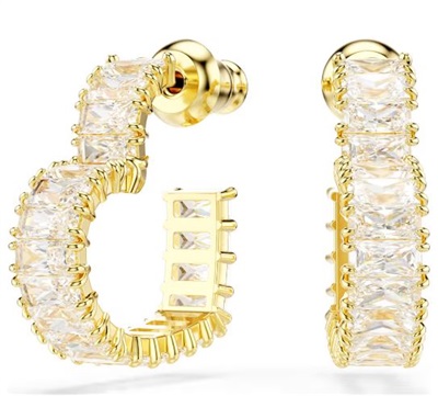 Swarovski Matrix SW5693512 Gold-Tone Hoop Earrings
