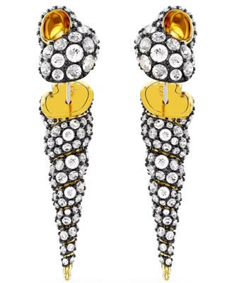 Swarovski Idyllia drop earrings, Asymmetrical design SW5684082 Küpe Altın